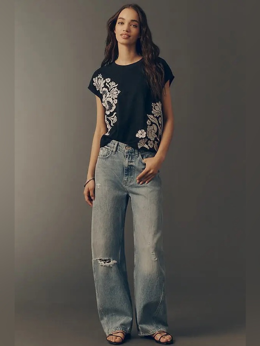 NWT! Anthropologie Embroidered Topanga Tee Sz XL - Picture 4 of 4